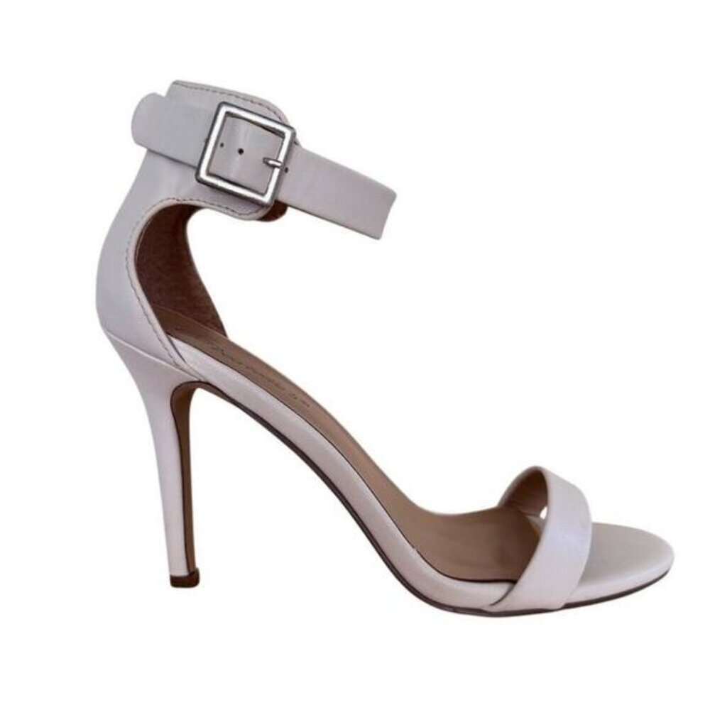 Breckelle’s‎ Womens White Slingback Stiletto Heel Sandals Sz 7.5 Spring Bride